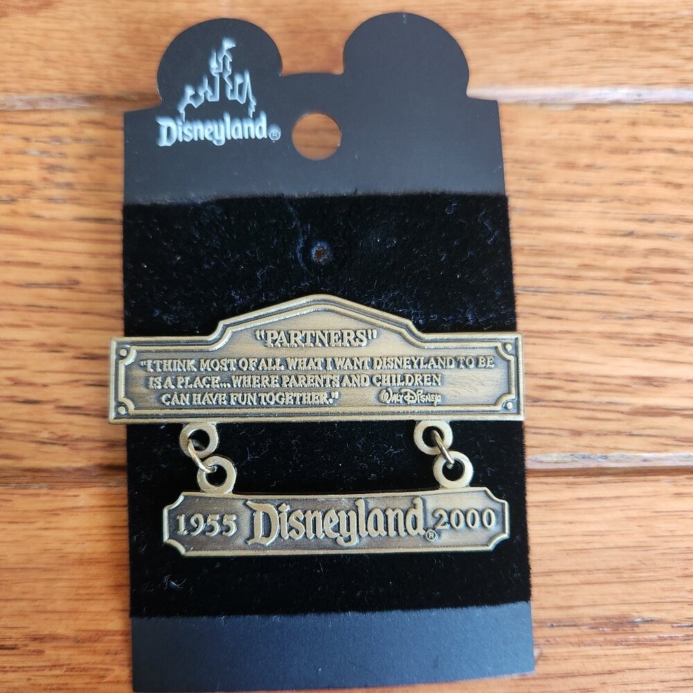 Disneyland Trading Pin - 45 Years of Magic - Bronze - Partners Plaque Dangle